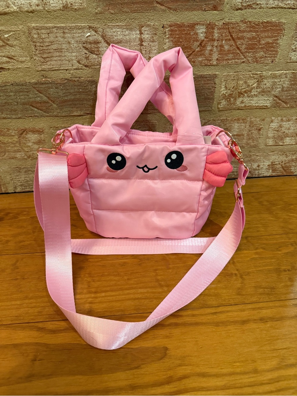 Claire's Pink Kawaii Crab Crossbody Bag